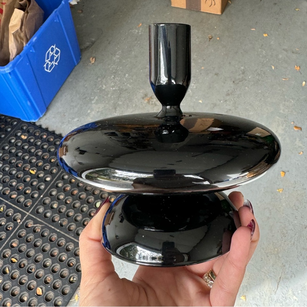 Black decorative vase